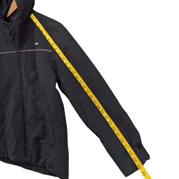 Lands End Squall Hooded Jacket Mens Black Full Zip Lined Insulated Size S - Picture 8 of 12